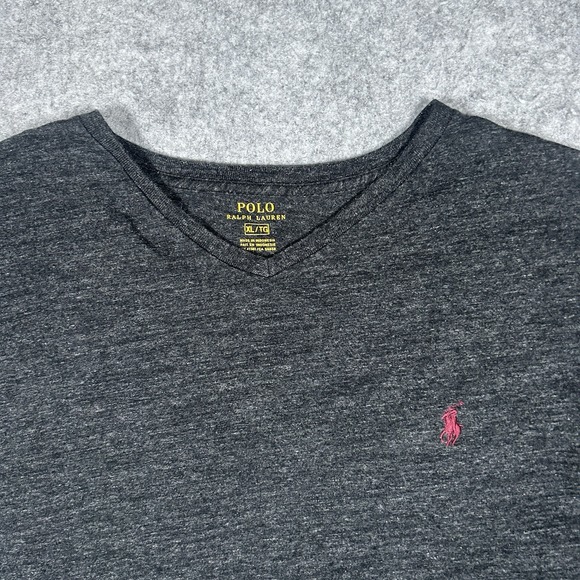 Polo Ralph Lauren T Shirt Mens Size XL Grey Long Sleeve Embroidered Pony Logo - Picture 8 of 12